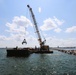 USACE Chicago, Lake Michigan Floating Plant works on Milwaukee Harbor south breakwater