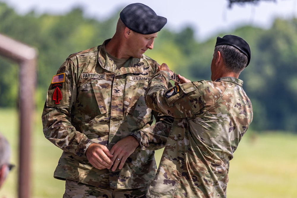 Colonel Tyler Partridge Assumes Command of Troops at Fort Campbell, KY