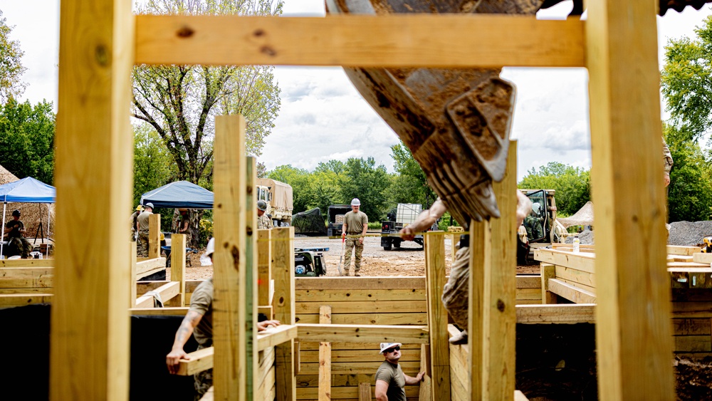 Oklahoma National Guard continues construction of trench warfare lane