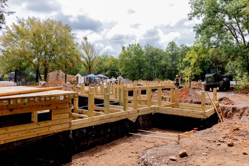 Oklahoma National Guard continues construction of trench warfare lane