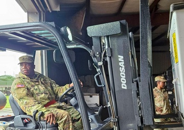 51st CSSC Task Force load personal protective equipment