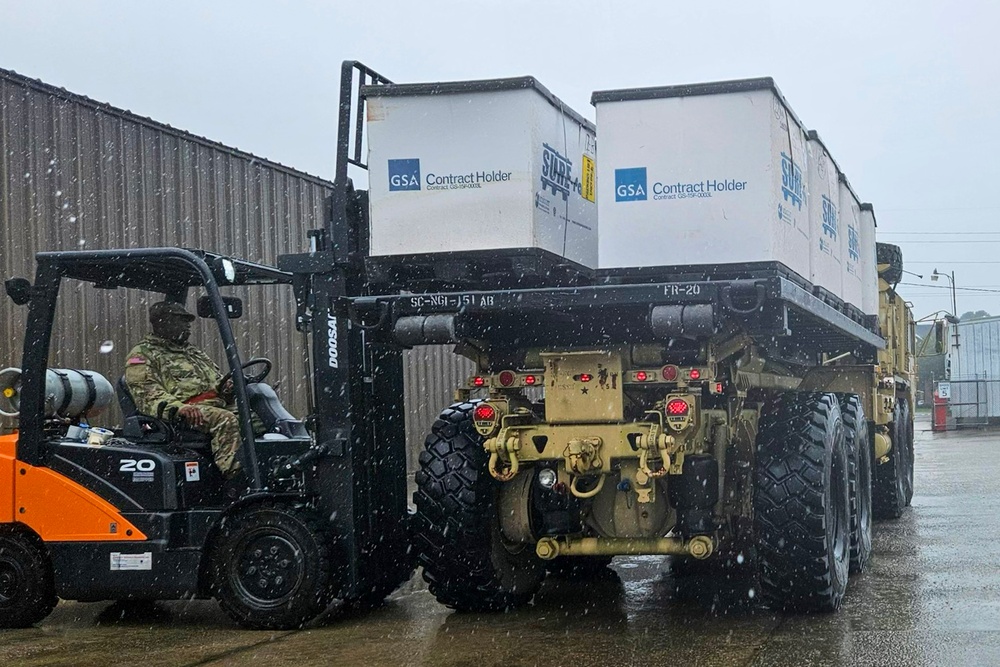 751st CSSC Task Force load personal protective equipment