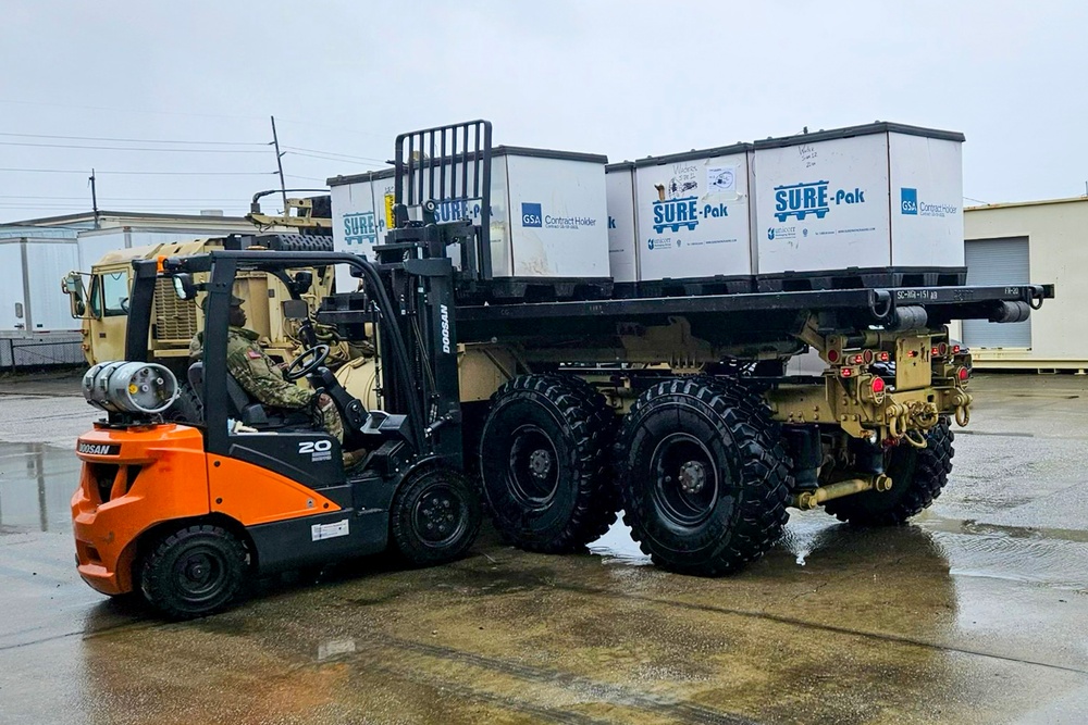 751st CSSC Task Force load personal protective equipment