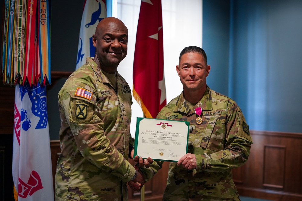 CAC Conducts Command Sergeants Major Change of Responsibility Ceremony