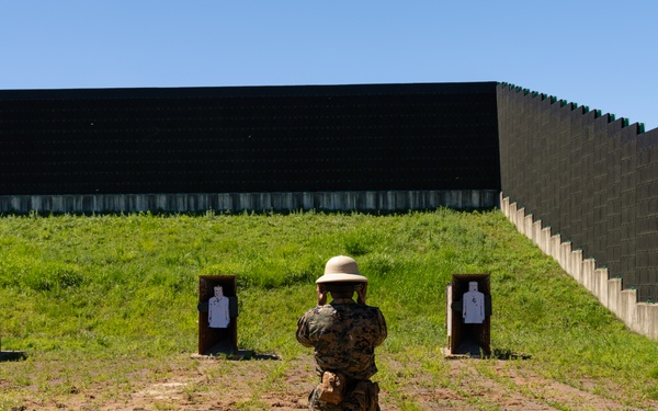 Camp Mujuk Marines and South Korean security guards conduct annual pistol qualification
