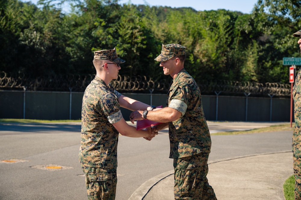 Back Bone of the Marine Corps | Camp Mujuk promotion ceremony