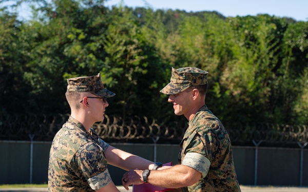 Back Bone of the Marine Corps | Camp Mujuk promotion ceremony