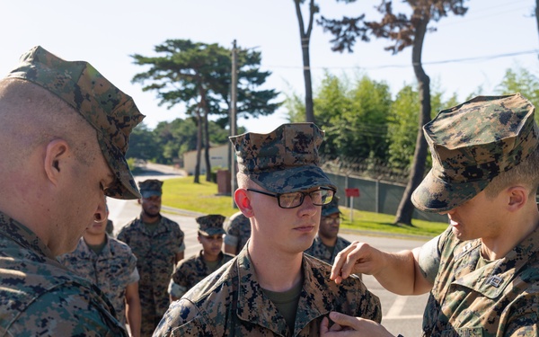 Back Bone of the Marine Corps | Camp Mujuk promotion ceremony