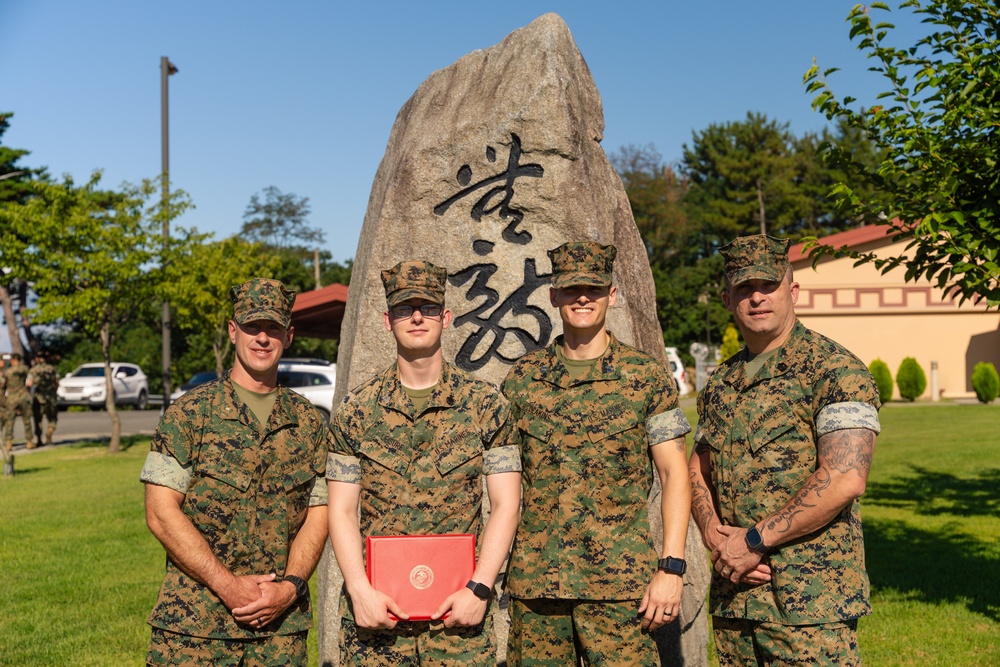 Back Bone of the Marine Corps | Camp Mujuk promotion ceremony