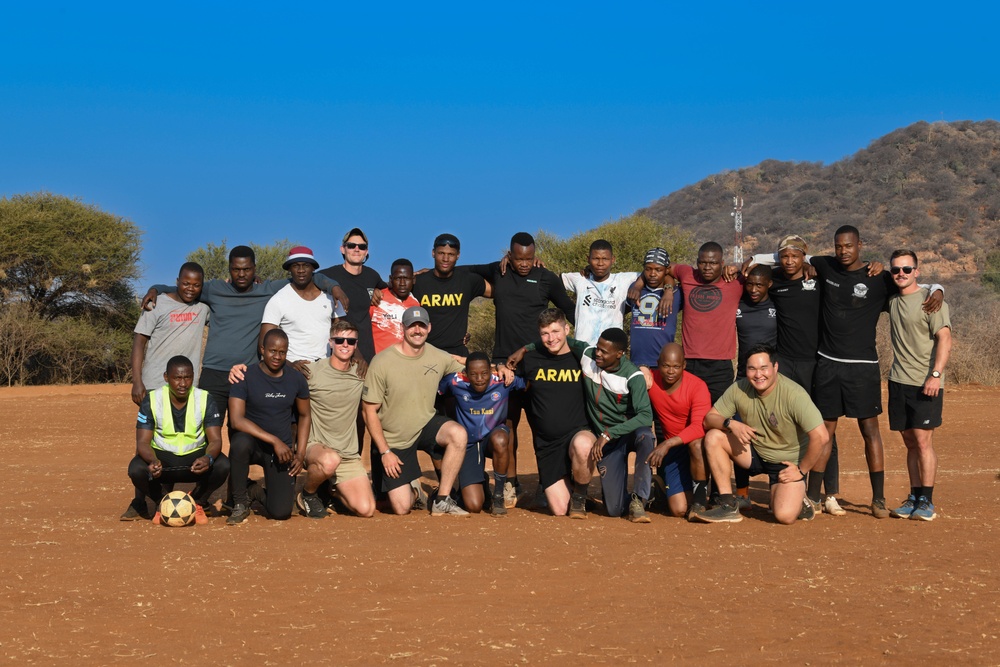 North Carolina National Guard, Botswana Defence Force play joint friendly soccer match