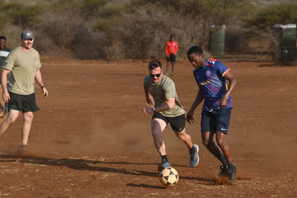 North Carolina National Guard, Botswana Defence Force play joint friendly soccer match