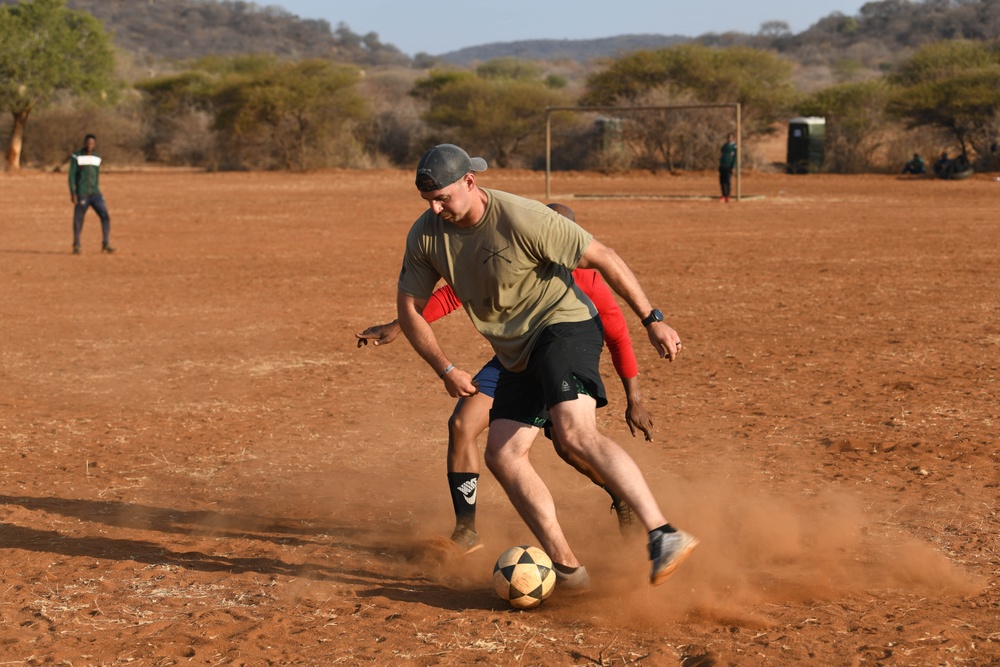 North Carolina National Guard,  Botswana Defence Force play joint friendly soccer match