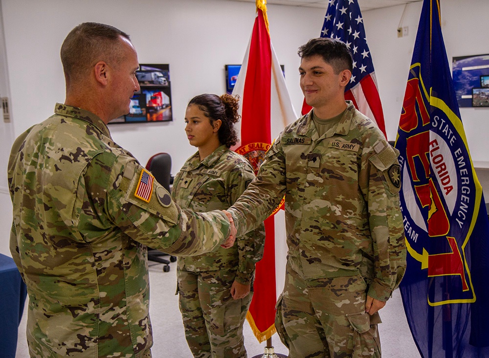 Florida task force commander conducts command visit at SLRC, recognizes Soldiers