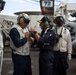 Rear Adm. Giancarlo Ciappina arrives aboard USS Abraham Lincoln