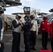 Rear Adm. Giancarlo Ciappina arrives aboard USS Abraham Lincoln