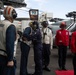 Rear Adm. Giancarlo Ciappina arrives aboard USS Abraham Lincoln