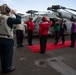 Rear Adm. Giancarlo Ciappina arrives aboard USS Abraham Lincoln