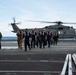 Rear Adm. Giancarlo Ciappina arrives aboard USS Abraham Lincoln