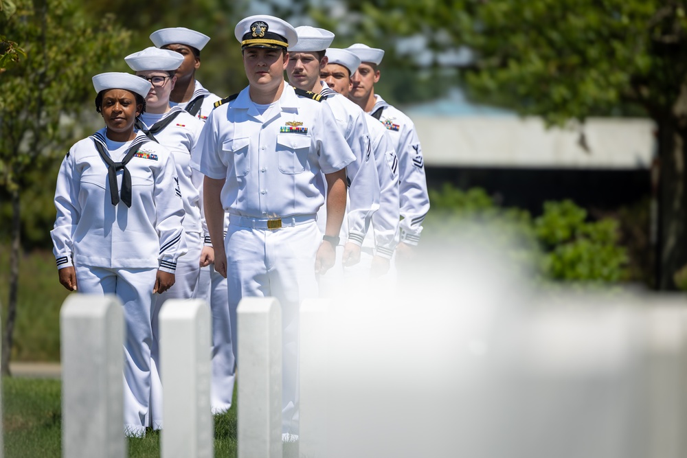 JFK Sailors visit Arlington National Cemetery to Honor PT-109 Crew