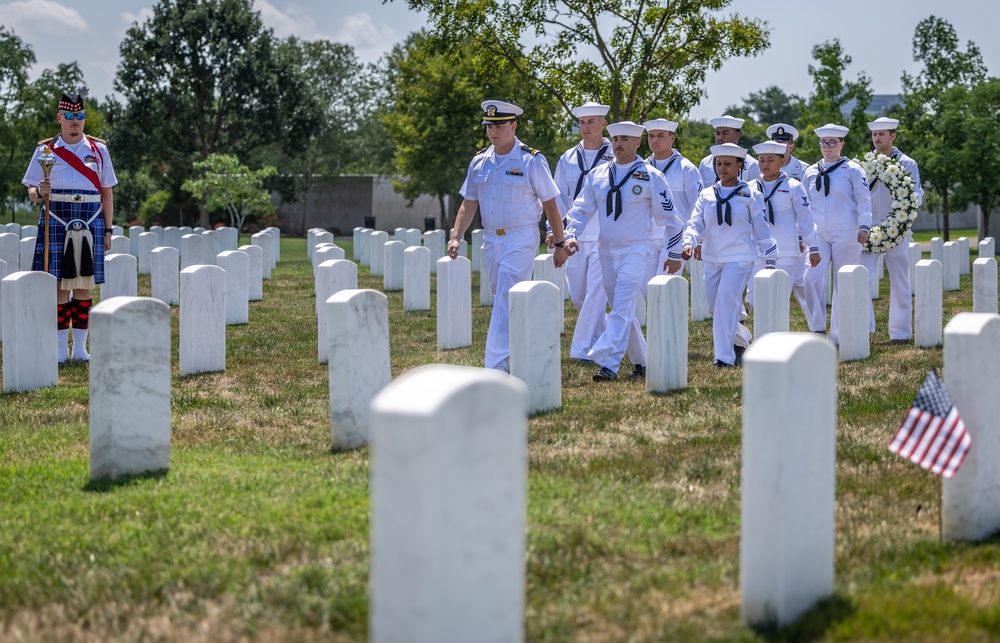JFK Sailors visit Arlington National Cemetery to Honor PT-109 Crew