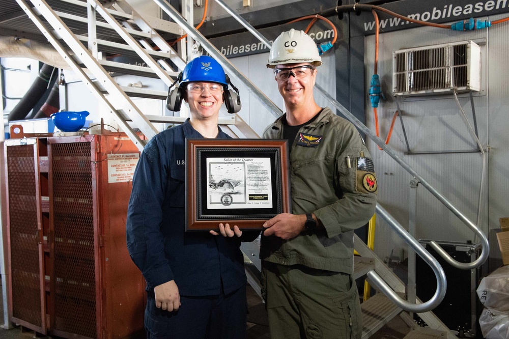 USS John C. Stennis Sailor earns Sailor of the Quarter