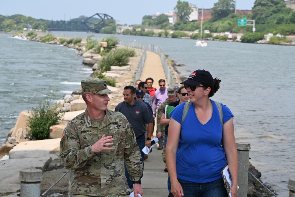 USACE Buffalo District Command Team Visits Bird Island Pier