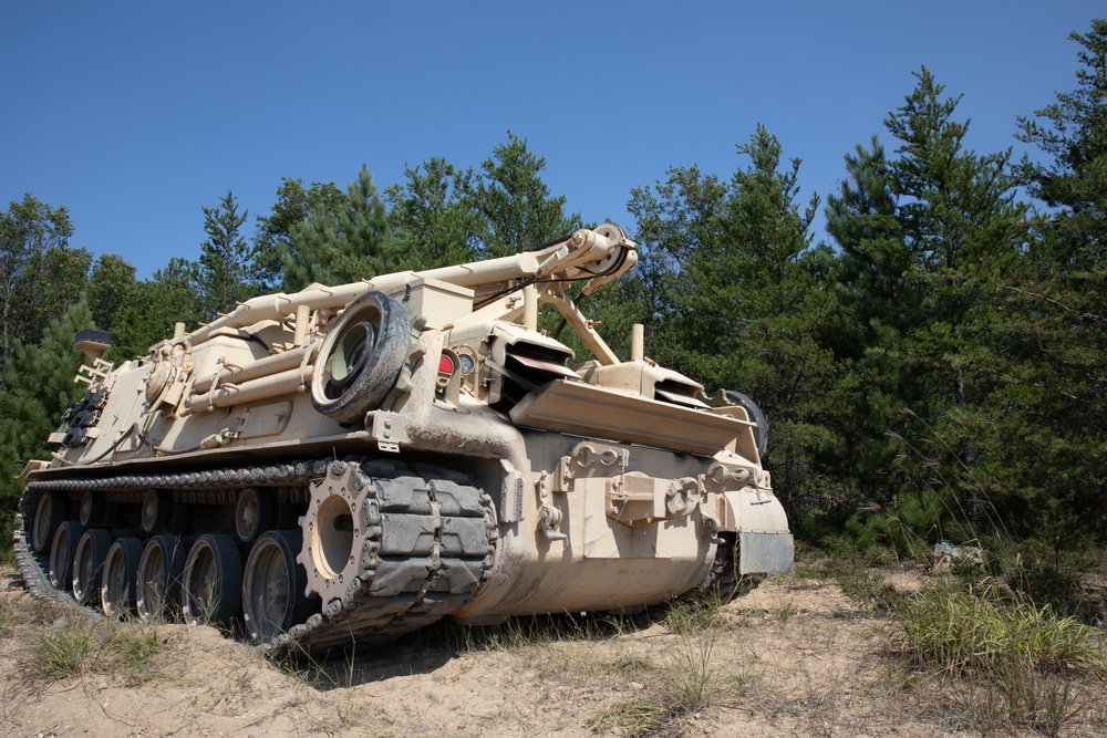 B Battery, 1st Battalion, 201st Field Artillery Regiment reacts to contact and shoots illumination rounds during Northern Strike 2024