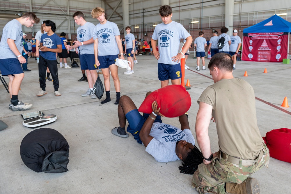 167th Airlift Wing hosts first Fire Truck Pull event for area high schoolers