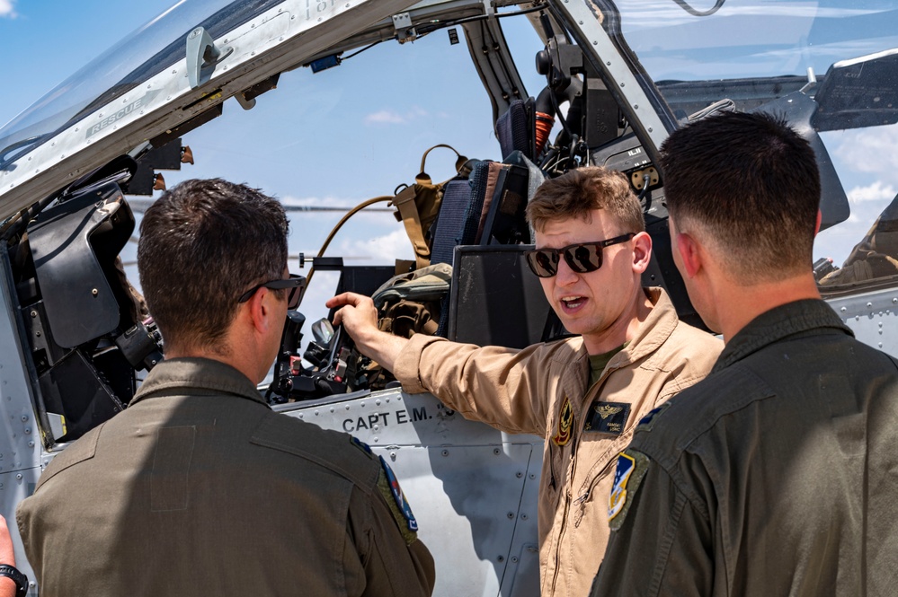 6th Attack Squadron hosts Marine Corps pilots for partnership tour