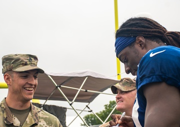 Hoosier Guardsmen participate in Salute to Service Day at colts training camp