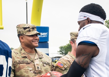 Hoosier Guardsmen participate in Salute to Service Day at colts training camp