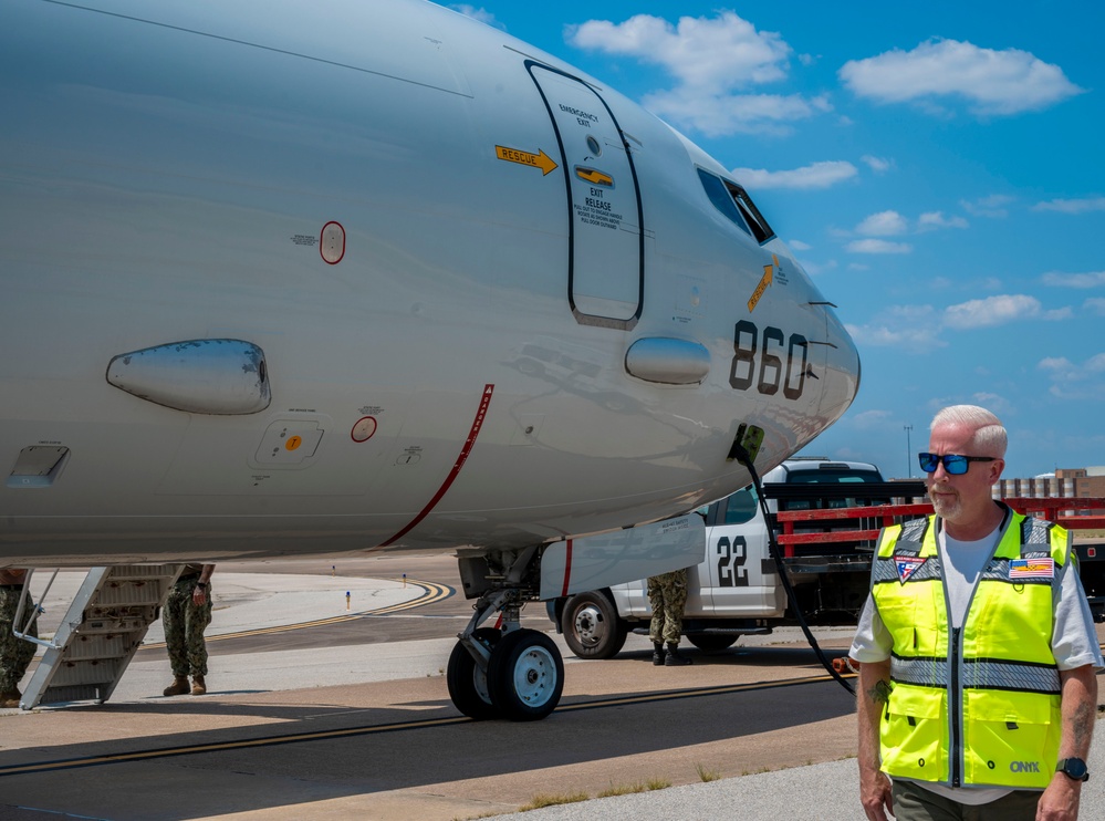 U.S. Navy P-8A Aircraft Return to NAS Jacksonville After Tropical Storm Debby Evacuation