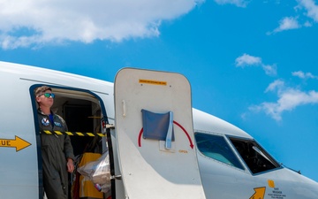 U.S. Navy P-8A Aircraft Return to NAS Jacksonville After Tropical Storm Debby Evacuation