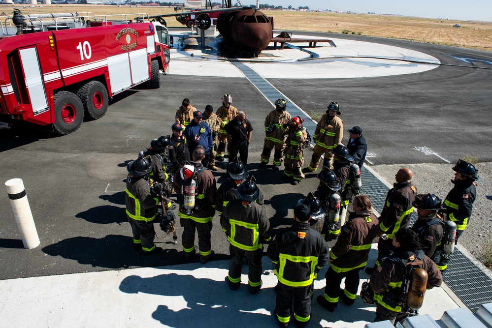60th CES conducts live-burn training with local fire department