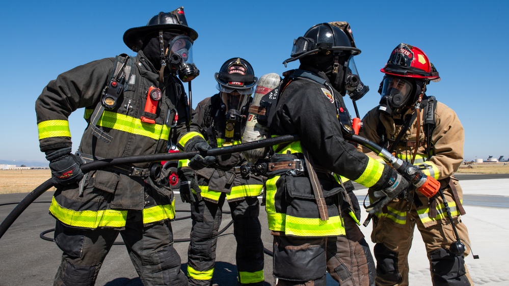 60th CES conducts live-burn training with local fire department