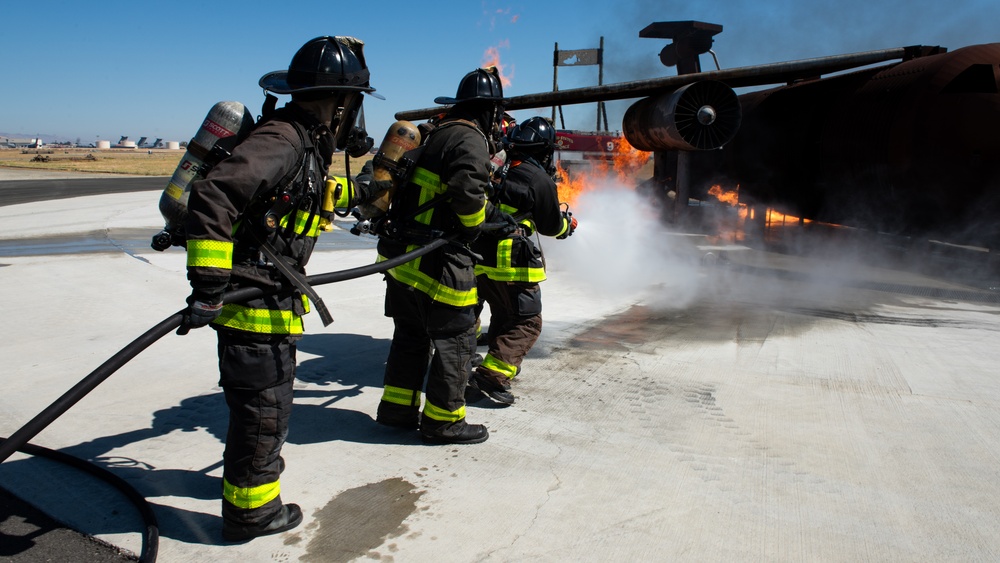 60th CES conducts live-burn training with local fire department