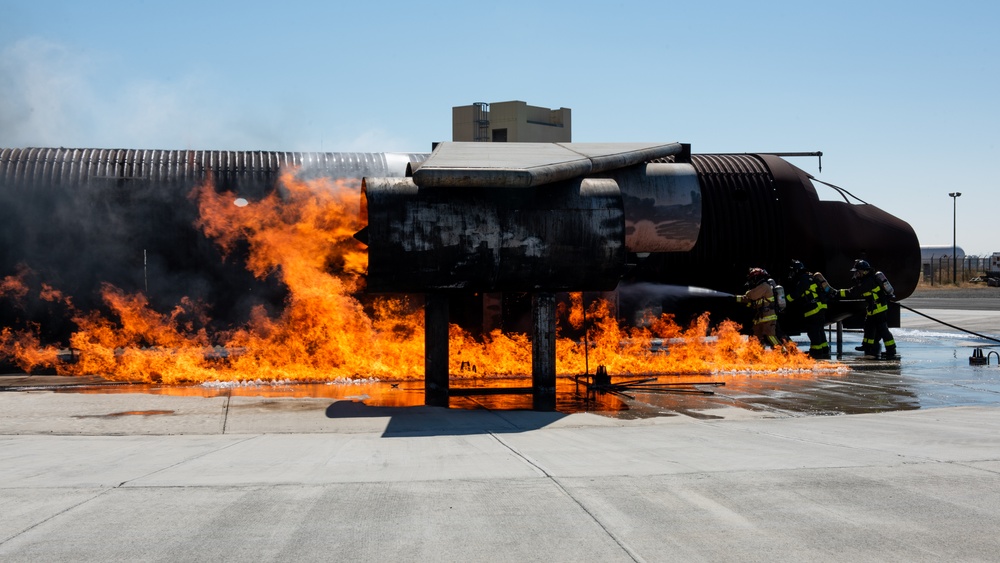 60th CES conducts live-burn training with local fire department