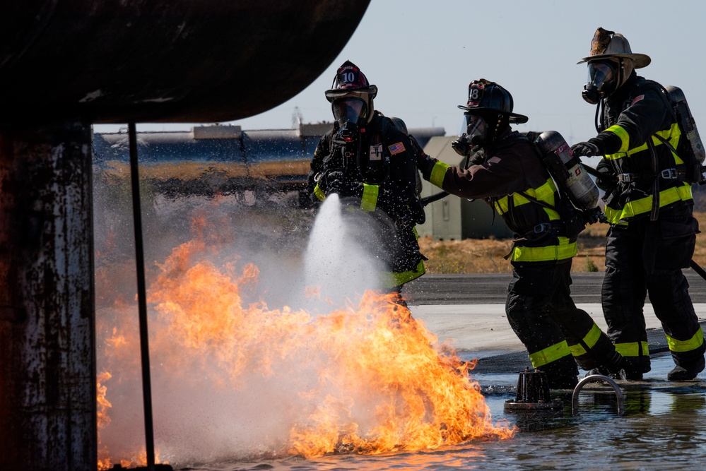60th CES conducts live-burn training with local fire department