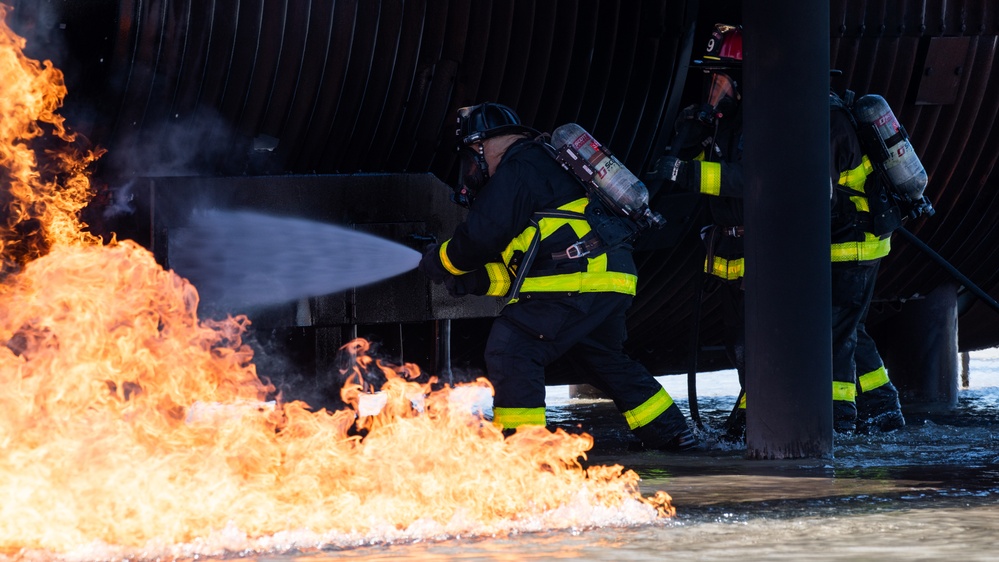 60th CES conducts live-burn training with local fire department