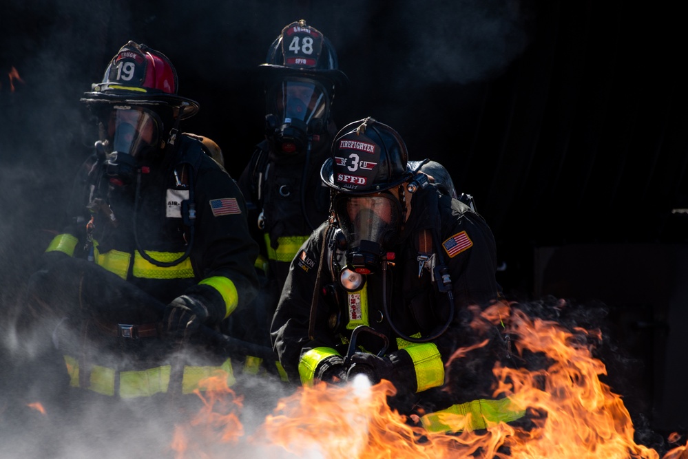 60th CES conducts live-burn training with local fire department