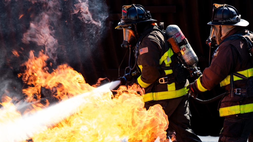 60th CES conducts live-burn training with local fire department