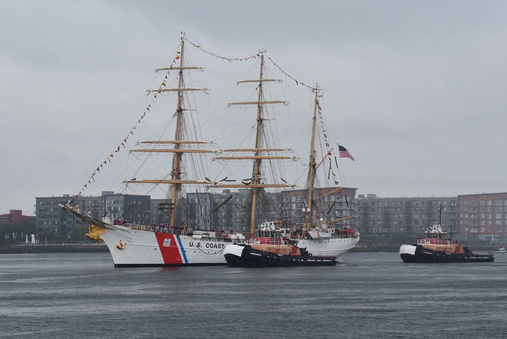 U.S. Coast Guard Cutter Eagle arrives in Boston