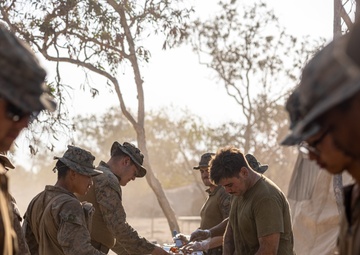 MRF-D 24.3: 2nd Bn., 5th Marines (Rein.), Marines eat hot chow during Exercise Predator’s Run 24