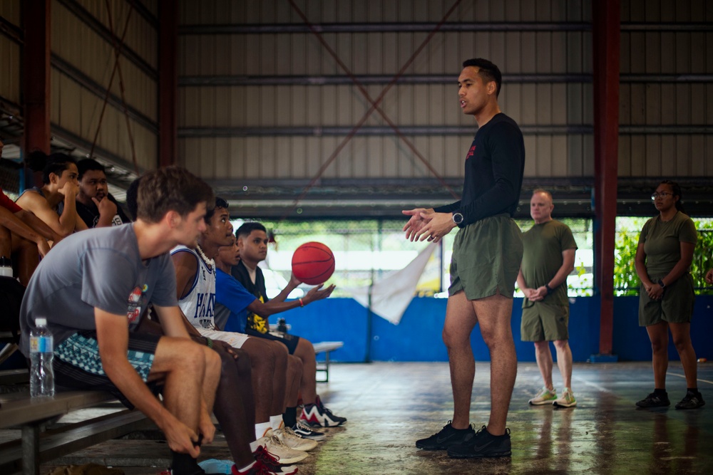 Koa Moana 24: U.S. Marines Lead a Basketball Clinic for Palau High School Students