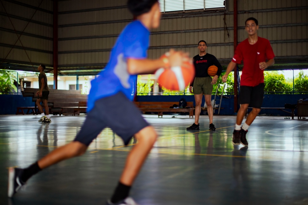 Koa Moana 24: U.S. Marines Lead a Basketball Clinic for Palau High School Students