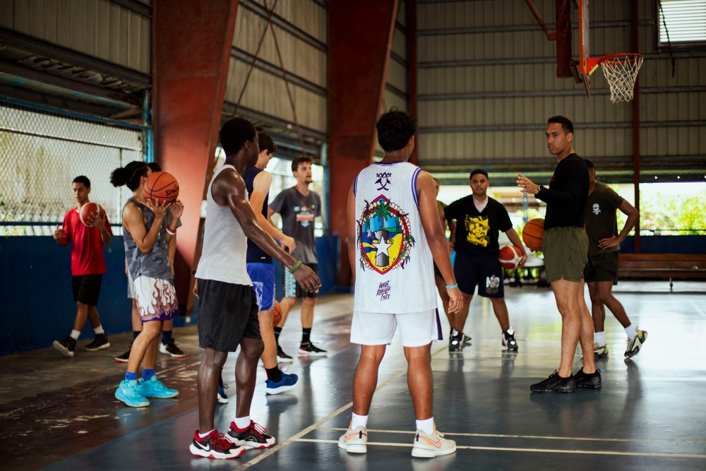 Koa Moana 24: U.S. Marines Lead a Basketball Clinic for Palau High School Students