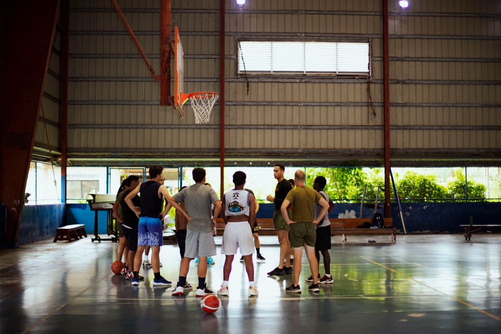 Koa Moana 24: U.S. Marines Lead a Basketball Clinic for Palau High School Students