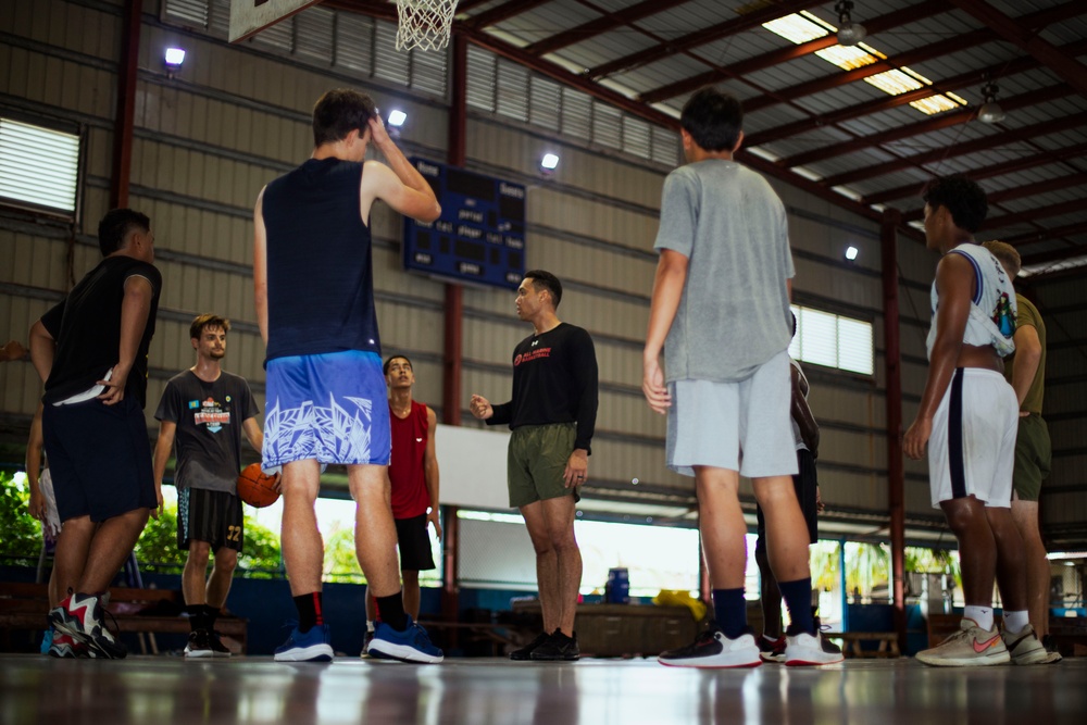 Koa Moana 24: U.S. Marines Lead a Basketball Clinic for Palau High School Students