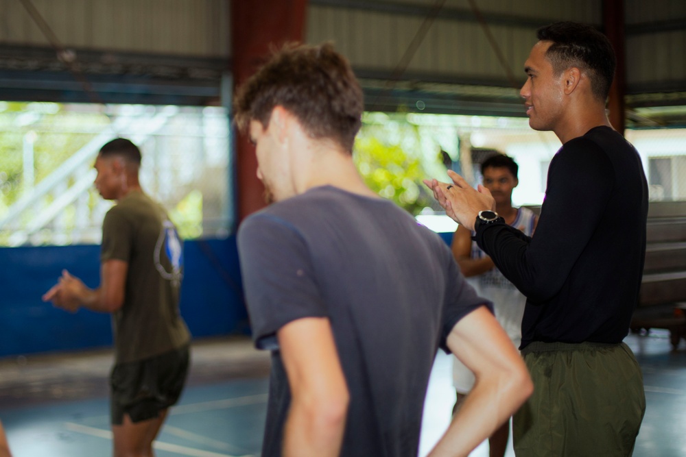 Koa Moana 24: U.S. Marines Lead a Basketball Clinic for Palau High School Students