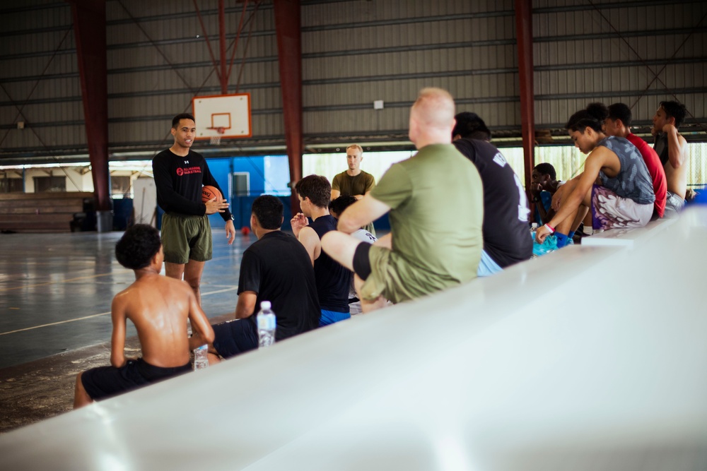 Koa Moana 24: U.S. Marines Lead a Basketball Clinic for Palau High School Students